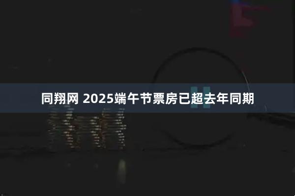 同翔网 2025端午节票房已超去年同期