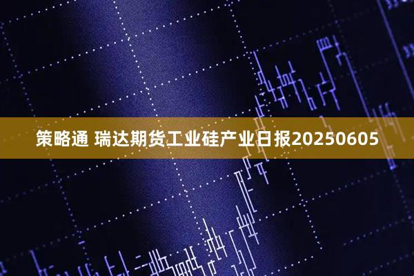 策略通 瑞达期货工业硅产业日报20250605