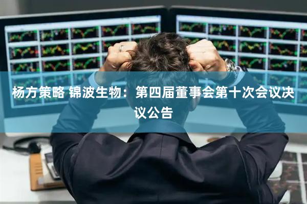 杨方策略 锦波生物：第四届董事会第十次会议决议公告