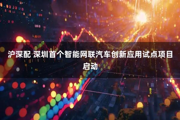 沪深配 深圳首个智能网联汽车创新应用试点项目启动